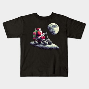 Christmas Santa at Moon Kids T-Shirt